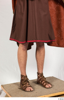  Photos Man in Historical Dress 35 Gladiator dress Historical clothing brown habit lower body orange cloak sandals 0008.jpg